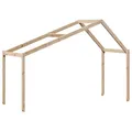 Produktbild: Mittelhohes Kinderbett Dach Aus Kiefernholz 203x95,5x142 Cm Für Spiel Und Schlaf