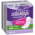 Produktbild: always Inkontinenz-Einlage Discreet Small Plus, 3, 16-St., Saugstärke 3 - leichte Blasenschwäche lila
