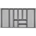Produktbild: SOTECH ORGA-BOX-2 Besteckeinsatz Tiefe 462 mm Höhe 50,5 mm Für Nobilia Küchen Canvas Struktur Silbergrau Breite 809 mm
