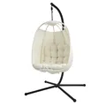 Produktbild: Hängesessel mit Gestell klappbar Hängestuhl Hängesitz Hängekorb NELLY Beige