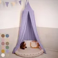 Produktbild: lilimaus Baldachin Kinderzimmer [in 12 Farben] - Betthimmel aus 100% Baumwolle Musselin Handmade für Mädchen & Jungen - Babybett Himmel als Babyzimmer Deko - Vorhang für Kinderbett, Kuschelecke