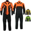 Produktbild: German Wear Motorradkombi GW300K (Set, 2-tlg., mit 8 Protektoren, Motorradhose & Motorradjacke) Herren Biker Schutz Kombi Thermofutter & Reißverschluss Taschen orange 58/3XL