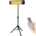 Produktbild: Heidenfeld Infrarot Heizstrahler IH100 | 𝟑 𝐉𝐀𝐇𝐑𝐄 𝐆𝐀𝐑𝐀𝐍𝐓𝐈𝐄 - 2500 Watt - Fernbedienung - Stativ - Schutzhülle - Heizstrahler Terrasse - Infrarotstrahler - Wickeltischstrahler (IH100)