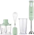 Produktbild: 600W 3in1 Stabmixer Set Mixer Pürierstab Zerkleinern stufenlos einstellbar Grün