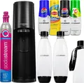 Produktbild: Sodastream Wassersprudler Terra Schwarz 2 Flaschen Sirup Lanyard Set