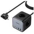Produktbild: Ugreen Cube Steckdosenleiste 65W USB / USB C + 3x AC-Buchse schwarz (CD268)