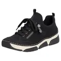 Produktbild: Rieker Slip-On Sneaker Schlupfschuh, Halbschuh, Freizeitschuh mit weicher Innensohle schwarz 36 EU