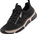 Produktbild: Rieker Damen Halbschuhe Sneaker Schnürer schwarz 36