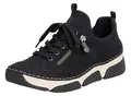 Produktbild: Slip-On Sneaker RIEKER, Damen, Gr. 36, schwarz, Nubuklederimitat, Textil, Schuhe, Schlupfschuh, Halbschuh, Freizeitschuh mit weicher Innensohle, Topseller