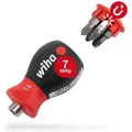 Produktbild: Wiha - Schraubendreher Stubby mit Bit Magazin magnetisch (33741) i Schlitz, Kreuzschlitz i mit 6 Bits, 1/4'