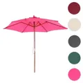 Produktbild: Sonnenschirm Florida, Gartenschirm Marktschirm, Ø 3m Polyester/Holz ~ pink