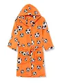 Produktbild: Playshoes Unisex Kinder Fleece-Bademantel Morgenmantel, orange Fußball, 98/104