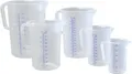 Produktbild: Hünersdorff Messkanne 1000ml Polypropylen Durchmesser 117 x Höhe 165mm blaue Skala 10:10 transparent - 936000