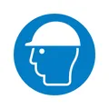 Produktbild: SafetyMarking Gebotsschild Folie D200 mm Kopfschutz benutzen