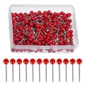 Produktbild: 200 Stück Pins,Rot Pinnnadeln,Nadellänge 15 mm, Kopfdurchmesser 4 mm Stecknadeln mit Kopf,Rundkopfnadeln,Karte Nagel Pinnadeln,für Basteln,Nähen Säumen,Craft,Komponenten,Dekoration,Bürobedarf.
