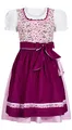 Produktbild: Nübler Dirndl Mädchen Nadja - 3-teiliges Set inkl. Bluse & Schürze - Beere, Original bayerische Tracht - Hochwertige, Pflegeleichte Qualität - Kinderdirndl für Oktoberfest, Größe:134
