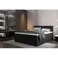 Produktbild: Palermo Boxspringbett 160x200 Mit Bettkästen H3 Matratze Schwarz - Trada