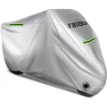 Produktbild: Favoto Verbesserte Version Motorradabdeckung Motorrad Abdeckplane Outdoor Silber Motorcycle Cover Größe XXL-245 x 105 x 125 cm Schützt vor UV Regen Schnee Staub