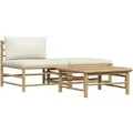 Produktbild: vidaXL 3-Tlg Garten-Lounge-Set mit Kissen Bambus 313142