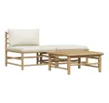 Produktbild: vidaXL Sofaelement 3-tlg. Garten-Lounge-Set mit Kissen Bambus (1 St)