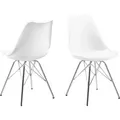 Produktbild: ebuy24 Erin Esszimmerstuhl Weiss Chrom