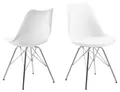 Produktbild: ebuy24 Esszimmerstuhl 2er Set Erin Esszimmerstuhl weiss, Chrom. (4 St)