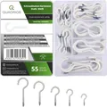 Produktbild: Quadrios 22SA053 Schraubhaken-Sortiment Weiss 55 Teile 55 St. (55 Schrauben pro Stück) (22SA053)