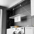 Produktbild: Erica Eric Deckentrockner ERIC 70x50cm, Wäscheständer für die Decke mit 5.6 Meter Trocknungsoberfläche, Vertikal Zusammenklappbar 2.5 Meter - Weiß