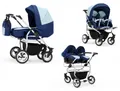 Produktbild: BabyMerc Zwillingswagen Duo 4 in 1 inkl. Sportsitze und Autositze in 20 Farben