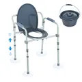 Produktbild: VEVOR Nachttisch-Toilettenstuhl Höhenverstellbarer Toilettensitz 44–59cm