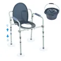 Produktbild: VEVOR Toilettenstuhl Nachtstuhl höhenverstellbar 44-59 cm mit 5,8 L Eimer