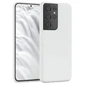 Produktbild: EAZY CASE Premium Silikon Handyhülle kompatibel mit Galaxy S21 Ultra 5G Slimcover mit Kameraschutz und Innenfutter, Silikonhülle, Schutzhülle, Bumper, Handy Case, Hülle, Softcase, Weiß