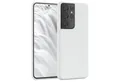 Produktbild: EAZY CASE Handyhülle Premium Silikon Case für Samsung Galaxy S21 Ultra 6,8 Zoll, Silikon Schutzhülle mit Kameraschutz kratzfest Handy Softcase Weiß