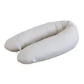 Produktbild: LOOLAY Schwangerschaftskissen - Stillkissen 170 cm - Seitenschläferkissen 100% Baumwolle - mit Abnehmbarem Bezug - Schwanger Kissen für Schlafen (Beige)