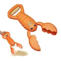 Produktbild: alldoro 63172 Sandgreifer Hummer orange, robustes eco Sandspielzeug für Kinder, Sandkasten-Krabbe, leicht & einhändig bedienbar, 34 cm