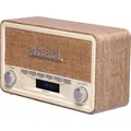 Produktbild: Denver Denver DAB-Radio - Retro-Radio - Bluetooth - DAB+/ FM - Dimmbar - Batterien & Netzanschluss - DAB18LW - Braun/Weiß