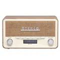 Produktbild: DAB+ Retro Radio Bluetooth Echtholz Radiowecker Digitalradio - Denver DAB-18LW