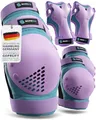 Produktbild: SKATEWIZ Inliner Schoner Erwachsene - Schoner Inliner Erwachsene - Knieschützer - Schützer Skate Protektoren - Knie und Ellenbogenschützer - Schlittschuhe Damen - SMASH Größe L Blau Violett