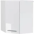 Produktbild: Vicco Eckhängeschrank Fame-Line Küchen-Eckschrank Weiß Hochglanz/Weiß 57 cm