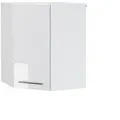 Produktbild: Vicco Eckhängeschrank, Weiß Hochglanz, Weiß, Holzwerkstoff, 3 Fächer, Formgebogen, 57x72x34.1 cm, Küchen, Küchenmöbel, Küchenschränke, Küchenoberschränke