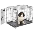 Produktbild: MidWest Homes for Pets iCrate Hundebox, klappbar, 2 Türen, Trennwand, auslaufsichere Bodenwanne, sichere Verriegelungen, Drahtgitterbox für mittelgroße Rassen, tragbar, robust, leichter Aufbau, 76 cm