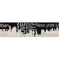 Produktbild: Papier-Borte BOYS & GIRLS 4 - grau metallic - New York - 13 cm Tapetenborte