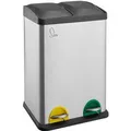 Produktbild: Svita TC2X20 Kücheneimer Office 40L Trennmülleimer Mülltrennung Edelstahl Silber