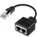 Produktbild: RJ45EthernetSplitter, 1 zu 2, HochgeschwindigkeitsNetzwerkadapter, Stecker au...