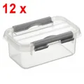Produktbild: 12x SUNWARE Q-line Box 0,5 Liter- 150 x 100 x 63 mm - transparent / metallic