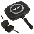 Produktbild: NGT Doppelpfannengrill Antihaft Grill Backofen Pfanne Camping Outdoor Angeln BBQ