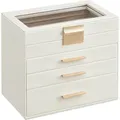 Produktbild: Schmuckkästchen, Weiß, Holzwerkstoff, 25.1x21.5x15.3 cm, Schubladen herausnehmbar, Ordnen & Aufbewahren, Schmuckaufbewahrung