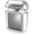 Produktbild: subtel Chrome Design Hülle kompatibel mit AirPods, kompatibel mit AirPods 2 Schutzhülle - Look: Silber Glänzend, Ladeschale Case chromfarben - A... - Silber
