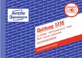 Produktbild: Avery Zweckform Quittungsblock 1735-5, A6 quer, 2 x 40 Blatt, 4er Pack + 1 gratis 162453