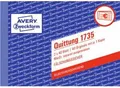 Produktbild: Avery Zweckform Quittungsblock 1735-5, A6 quer, 2 x 40 Blatt, 4er Pack + 1 gratis